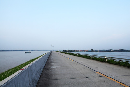 西江河堤风景