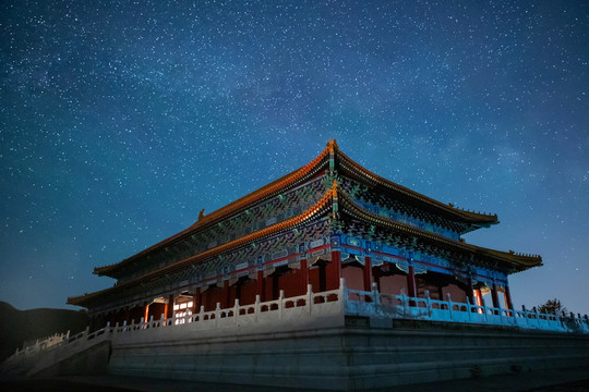 古寺星空