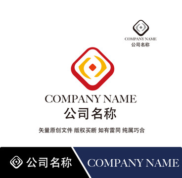 银行传媒logo标志设计