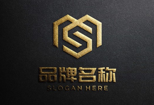 黑金烫金logo样机