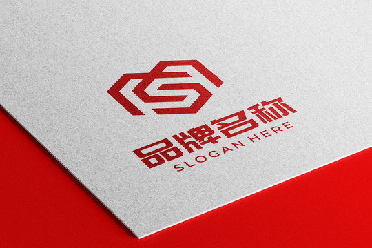 烫红金logo样机