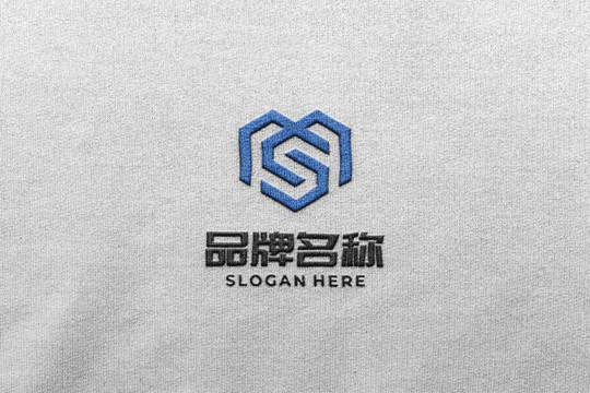 布纹效果logo样机