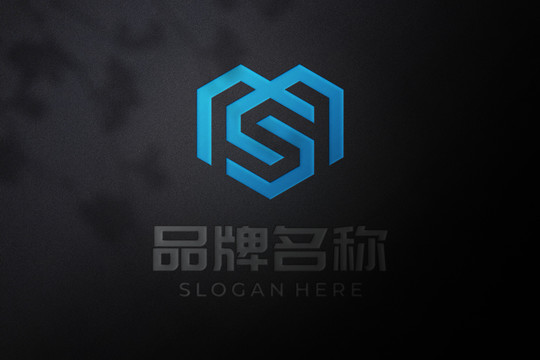 原色烫凹logo样机