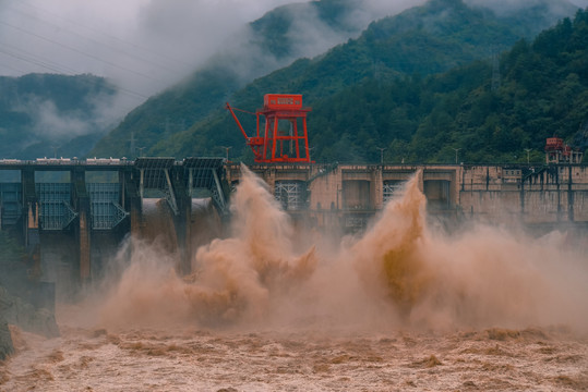 水电站开闸