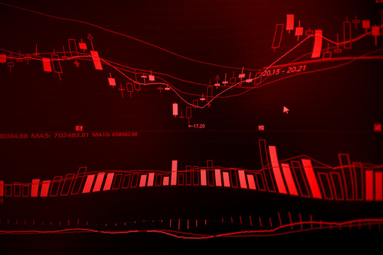 红色股票行情交易指数