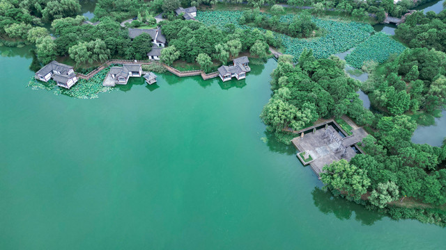 浙江绍兴鉴湖快阁公园