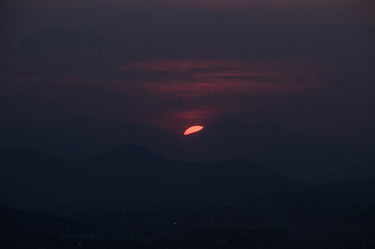 太阳落山的时候