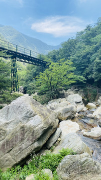 江西庐山三叠泉瀑布风景