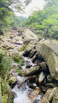 江西庐山三叠泉瀑布风景