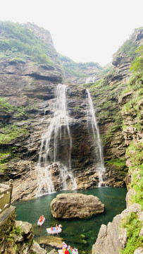 江西庐山三叠泉瀑布风景