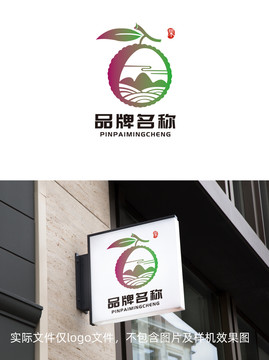 国潮山水果店铺品牌logo