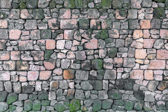 老旧的石头墙