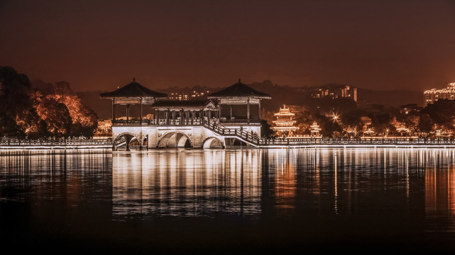 惠州西湖夜景风光