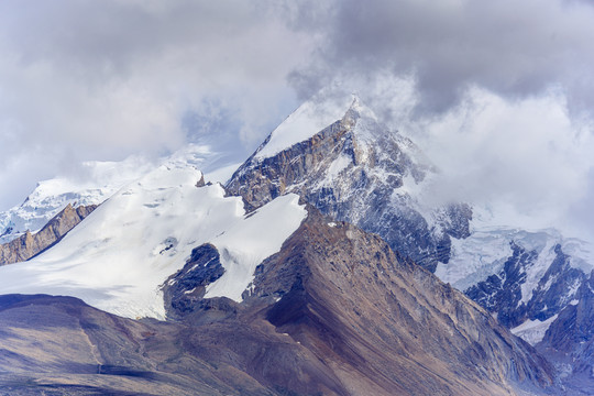 青藏高原风光希夏邦马峰雪山