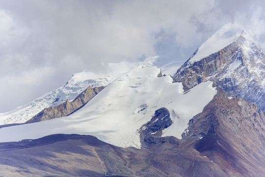 青藏高原风光希夏邦马峰雪山