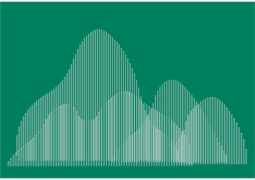 抽象山峰线条