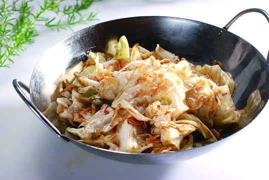 干锅虾皮椰菜
