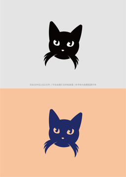 黑猫logo商标标志