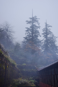 四川峨眉山上的寺庙建筑