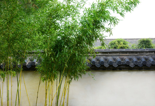 绿竹中式围墙