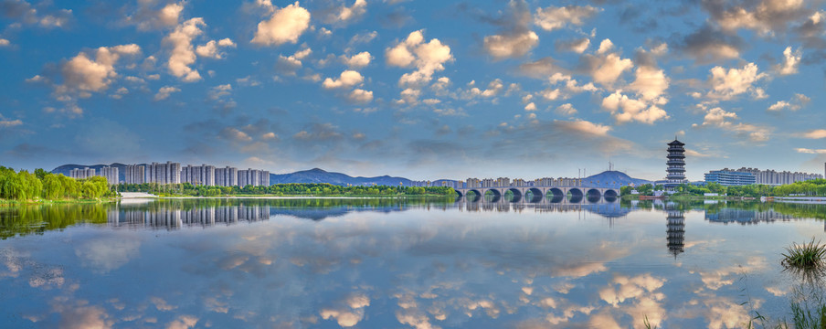 萧县岱湖公园全景