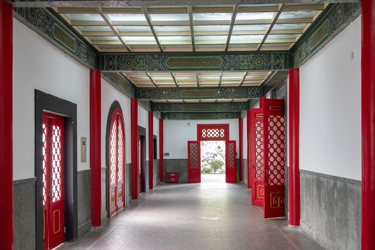 南京总统府中式走廊