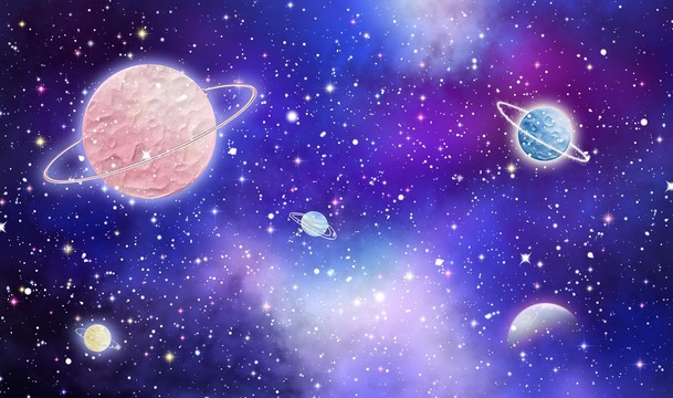 璀璨星空背景墙