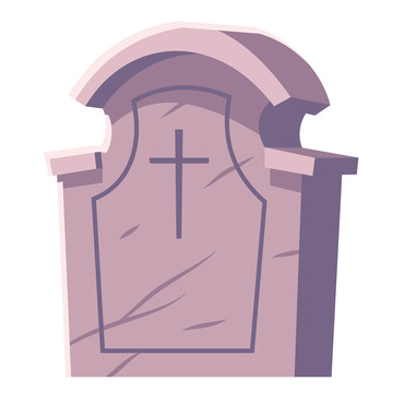 紫色墓碑插图