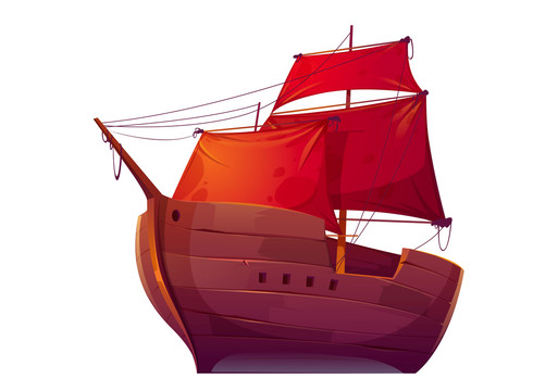 古老航海木船插图
