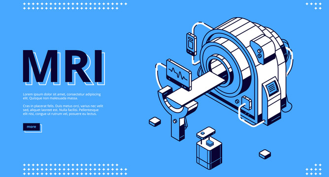 蓝色核磁共振网页封面