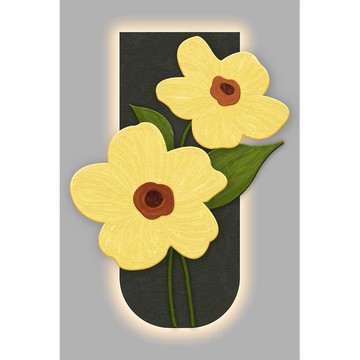 立体法式侘寂风肌理花卉装饰画