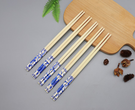 青花瓷竹筷子