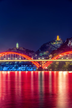 广西柳州文惠桥夜景风光