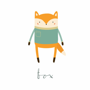 狐狸穿着毛衣插图