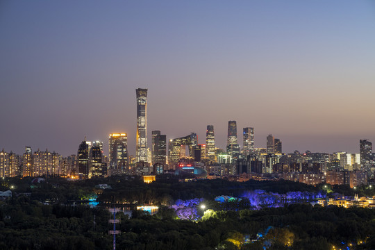 北京天际线夜景