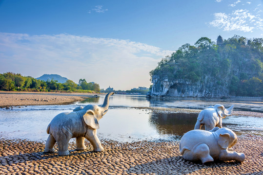 中国广西桂林两江四湖象山景区