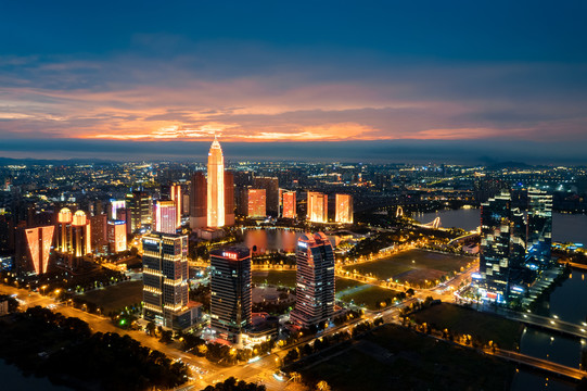 绍兴市城市夜景