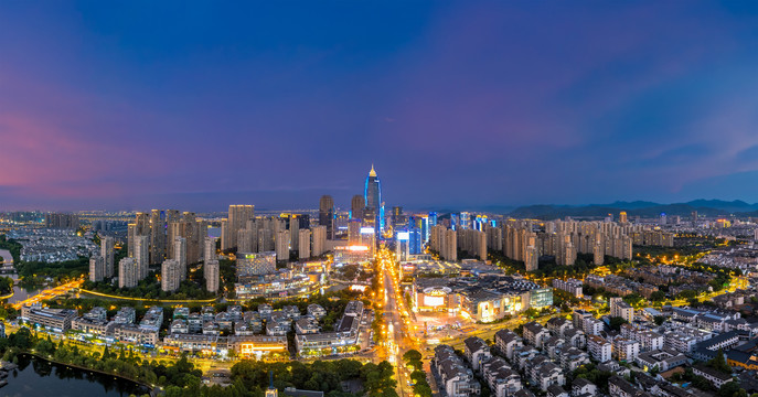 绍兴市城市夜景