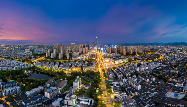 绍兴市城市夜景