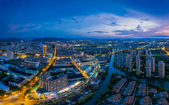 绍兴市城市夜景