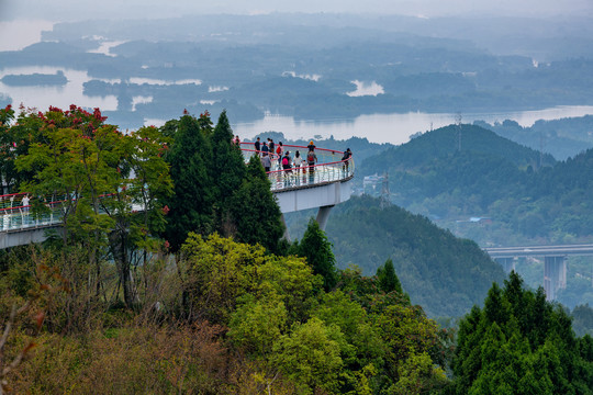 成都丹景山玻璃桥