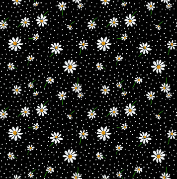 黑底菊花