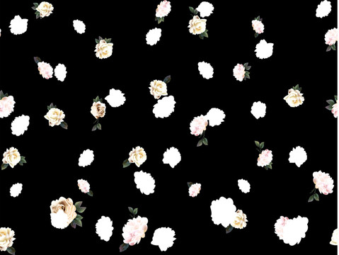 黑底茶花