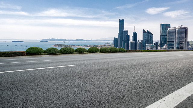 城市道路和现代建筑