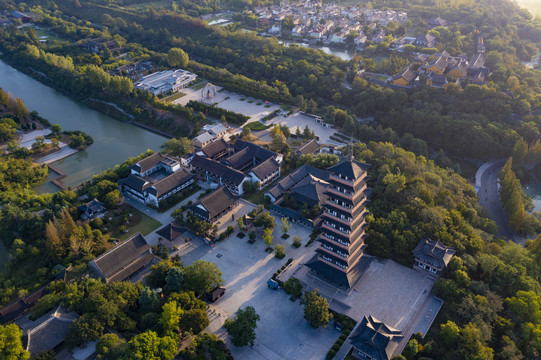 江苏省扬州市大明寺航拍