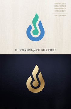 音符水滴logo标志商标