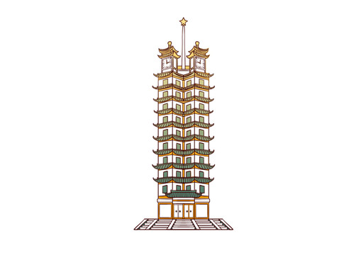 郑州地标建筑免抠二七纪念塔