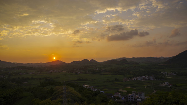 夕阳晚霞落日风景