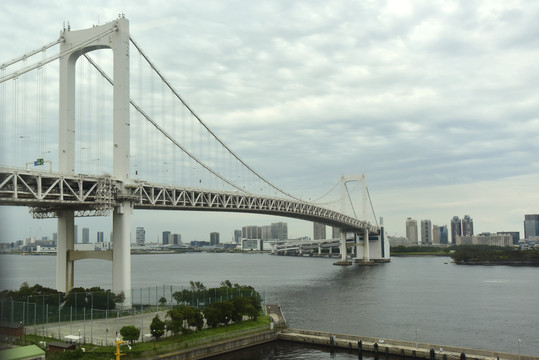 日本东京国际码头的大桥