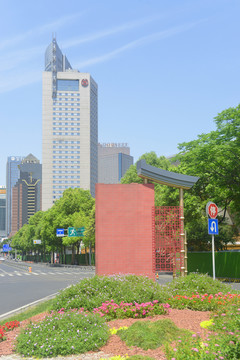 成都人民中路城市建筑及园林